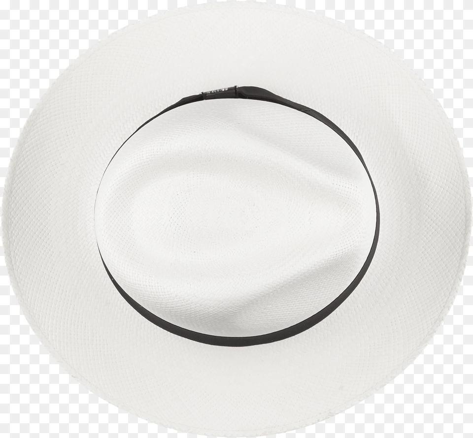 Wigns Handwoven White Trilby Panama Hat Black Ribbon Plate, Clothing, Sun Hat, Cowboy Hat Free Transparent Png