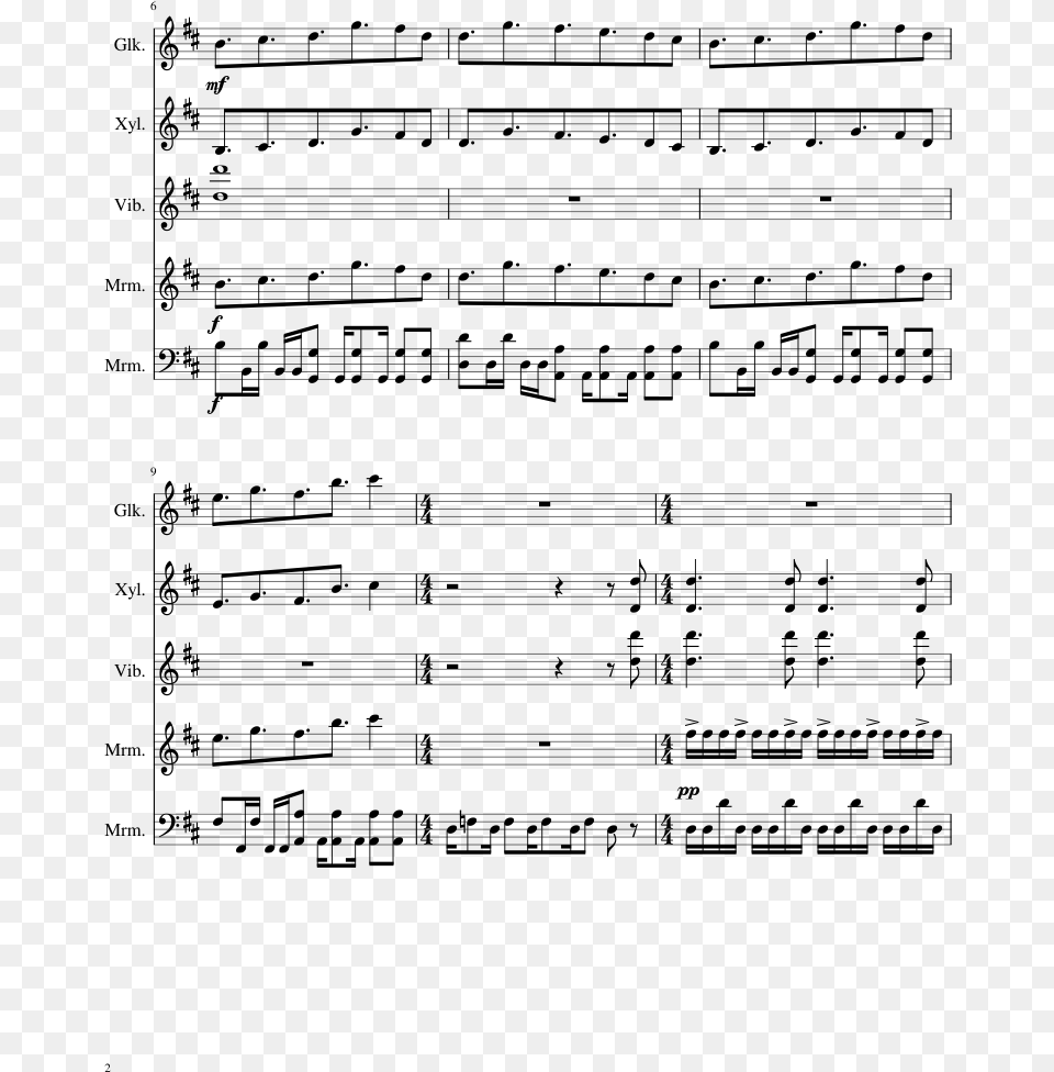 Wii Sports Violin Sheet Music, Gray Png