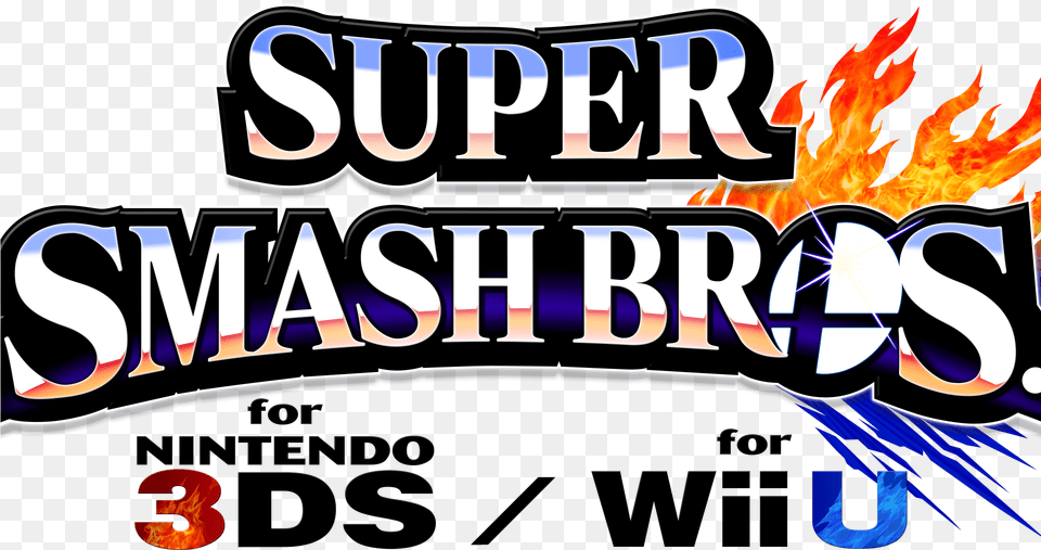 Wii U Super Smash Bros For Nintendo 3ds And Wii U Logo, Fire, Flame, Text Png