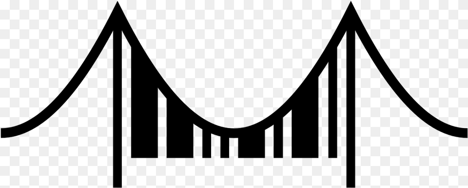 Wikidata Morese Code Logo Suspension Bridge Clipart, Gray Png