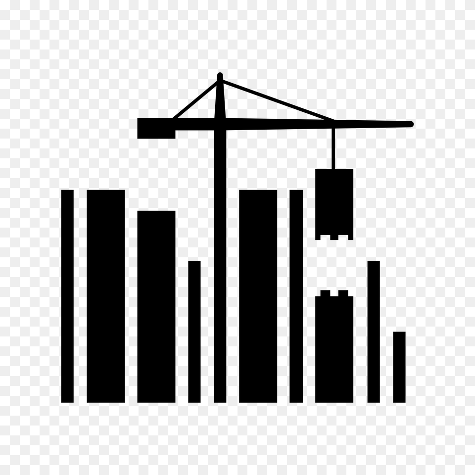 Wikidata Morse Code Logo Tower Crane Construction, Gray Free Png