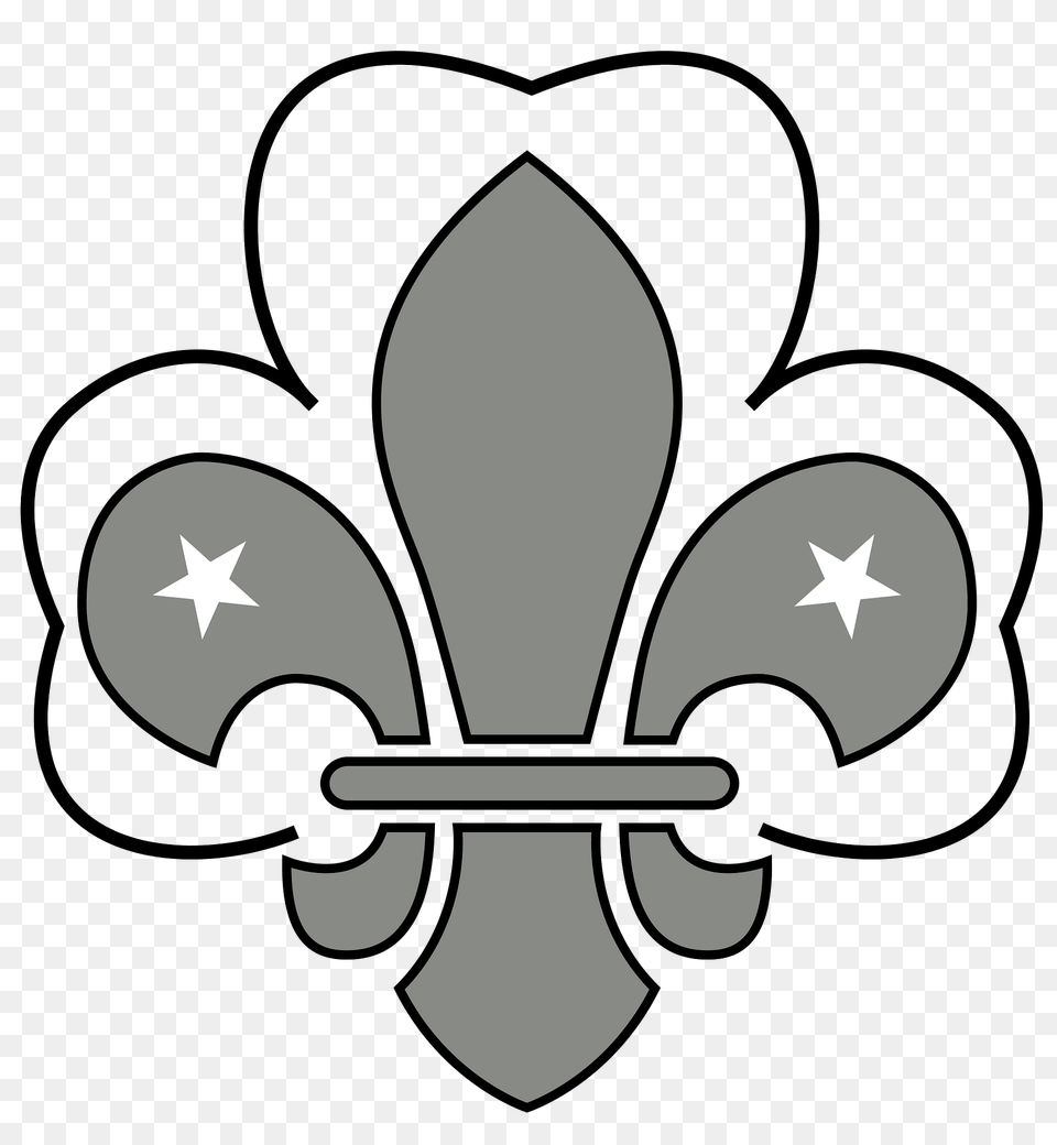 Wikiproject Scouting Fleur De Lis Greyscale Clipart, Symbol, Emblem, Device, Grass Free Transparent Png