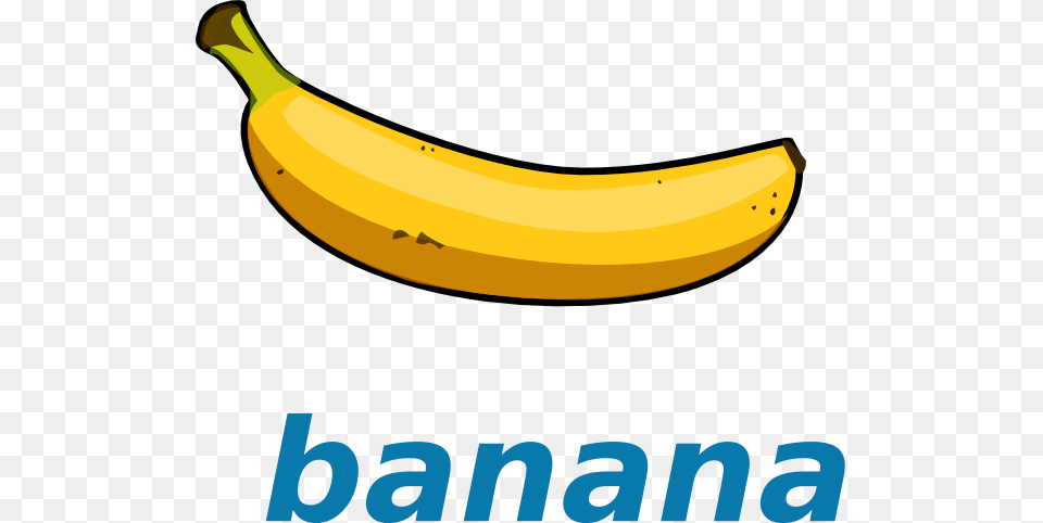 Wikivoc Banana Clip Art, Food, Fruit, Plant, Produce Png
