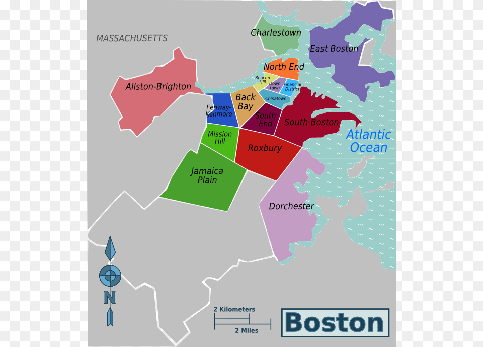 Wikivoyage Boston Map Boston Map, Chart, Plot, Atlas, Diagram Free Png Download