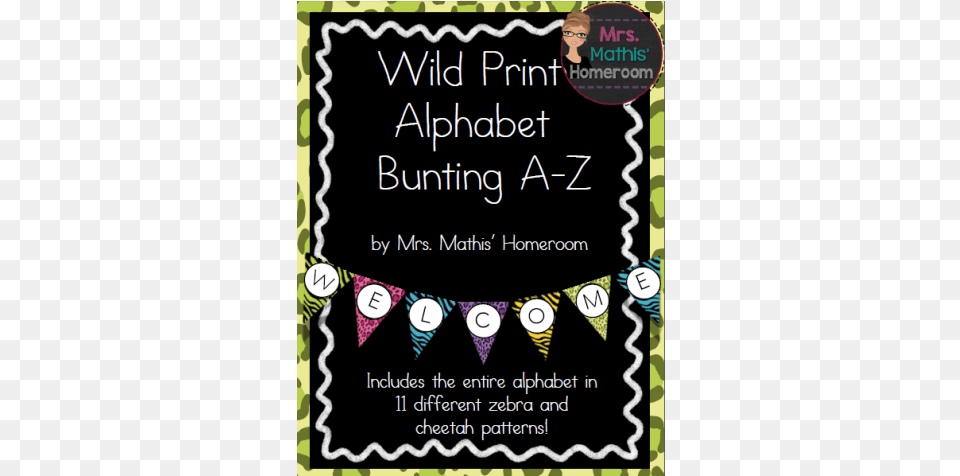 Wild Animal Print Alphabet Bunting Alphabet, Advertisement, Poster, Blackboard, People Png