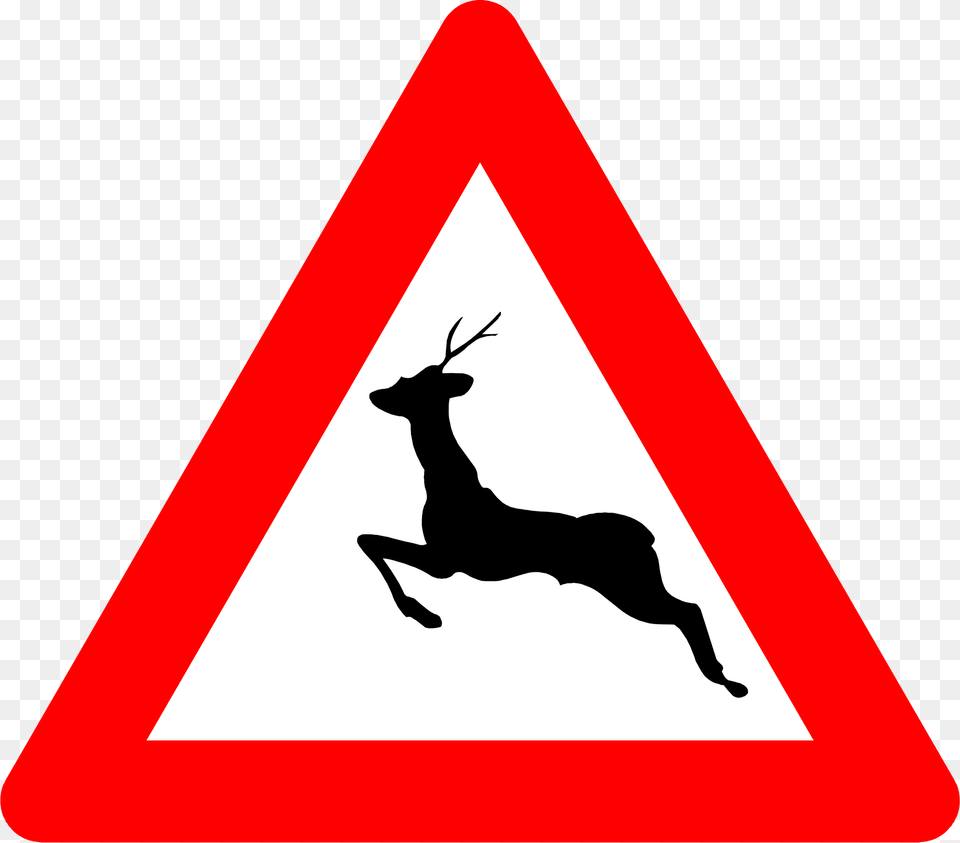 Wild Animals Sign In Belgium Clipart, Symbol, Road Sign, Animal, Kangaroo Png Image