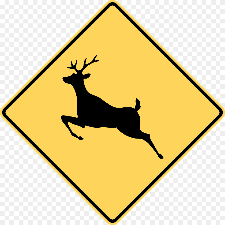 Wild Animals Sign In British Columbia Clipart, Symbol, Road Sign, Animal, Antelope Png Image