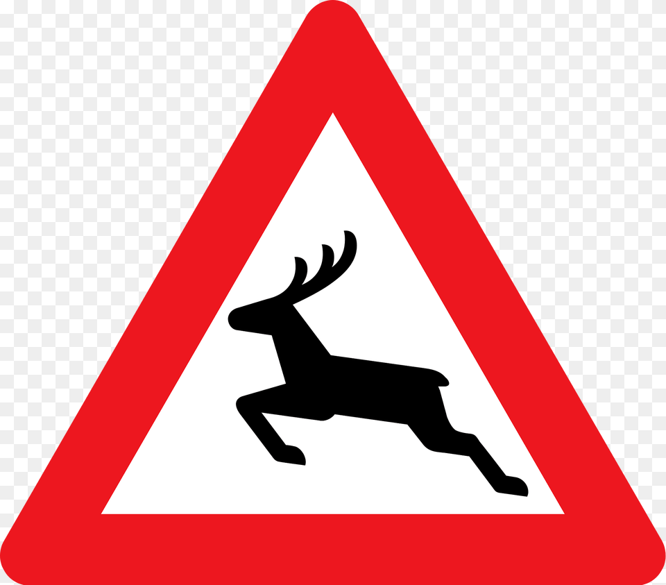 Wild Animals Sign In Denmark Clipart, Symbol, Road Sign Png