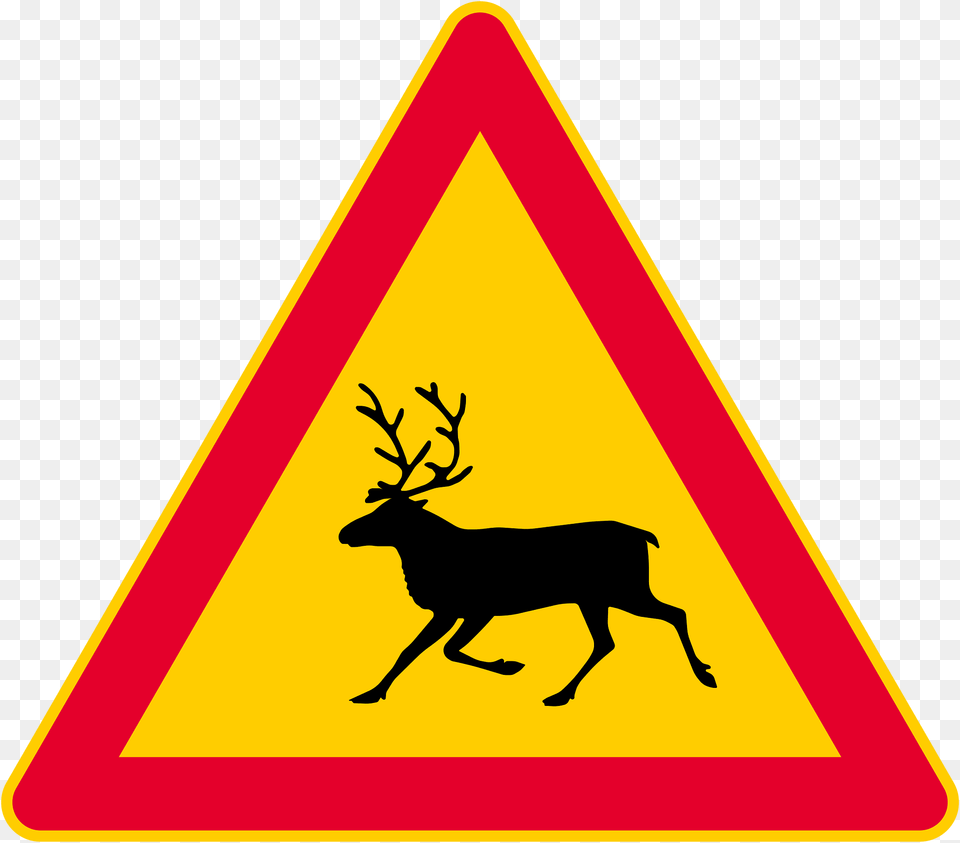 Wild Animals Sign In Finland Clipart, Symbol, Animal, Deer, Mammal Free Png Download