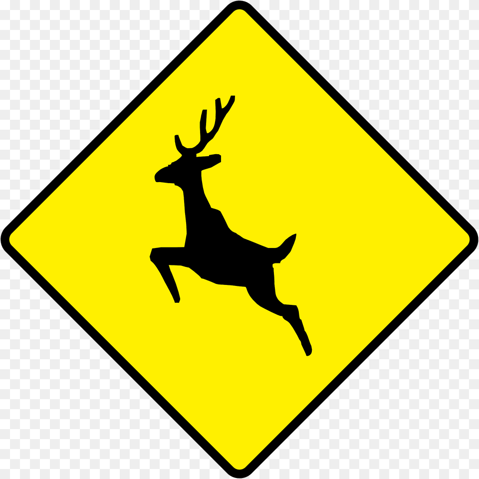 Wild Animals Sign In Ireland Clipart, Symbol, Animal, Antelope, Mammal Png