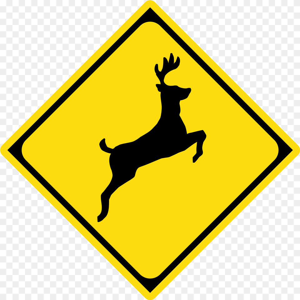 Wild Animals Sign In Japan Clipart, Symbol, Road Sign, Animal, Antelope Free Png Download