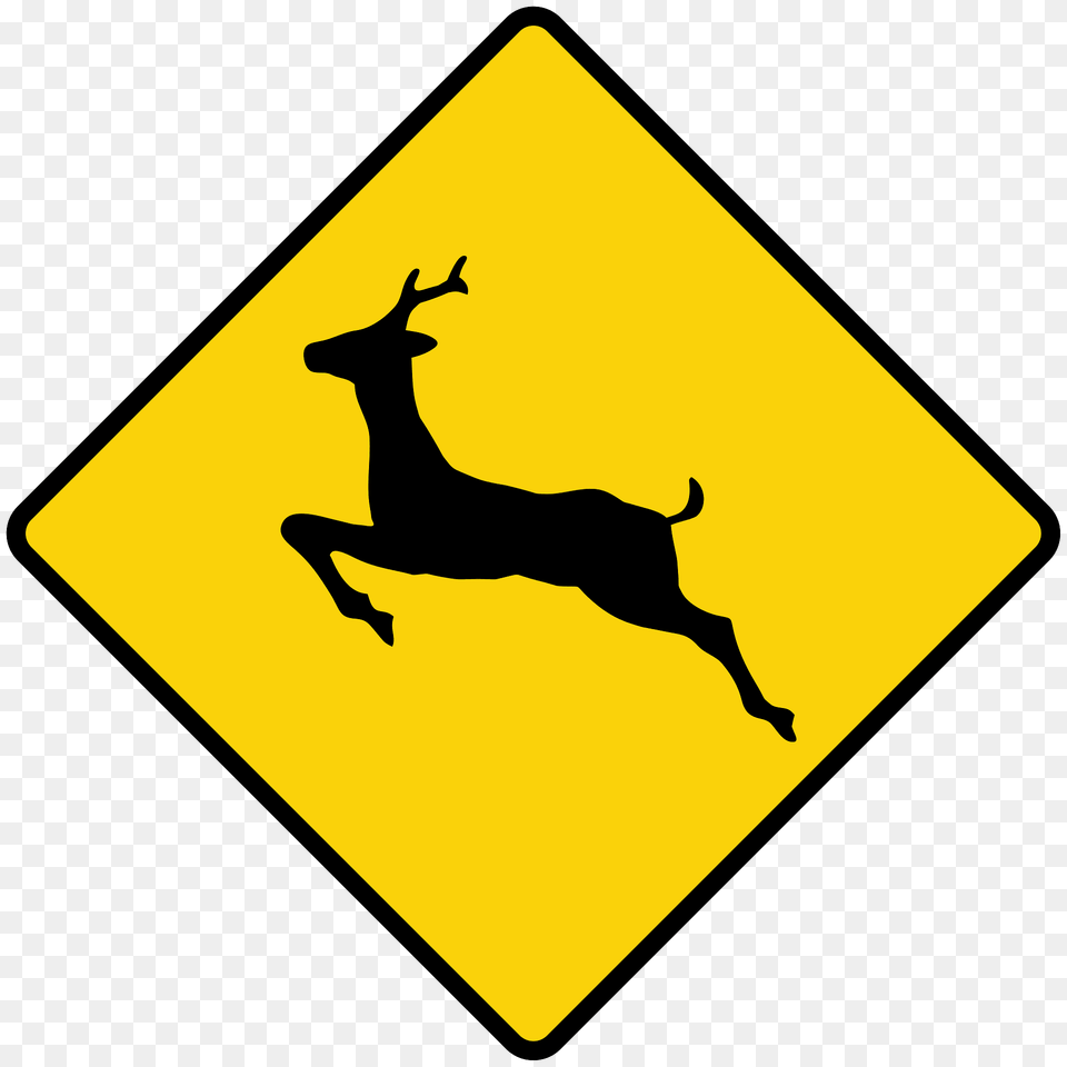 Wild Animals Sign In Liberia Clipart, Symbol, Road Sign, Animal, Antelope Free Png