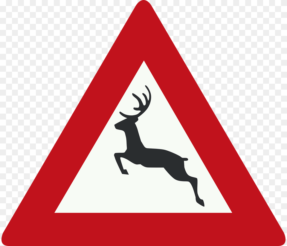 Wild Animals Sign In Netherlands Clipart, Symbol, Animal, Deer, Mammal Free Png