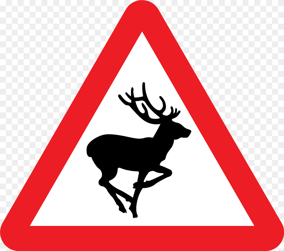 Wild Animals Sign In Uk Clipart, Symbol, Animal, Deer, Mammal Png Image