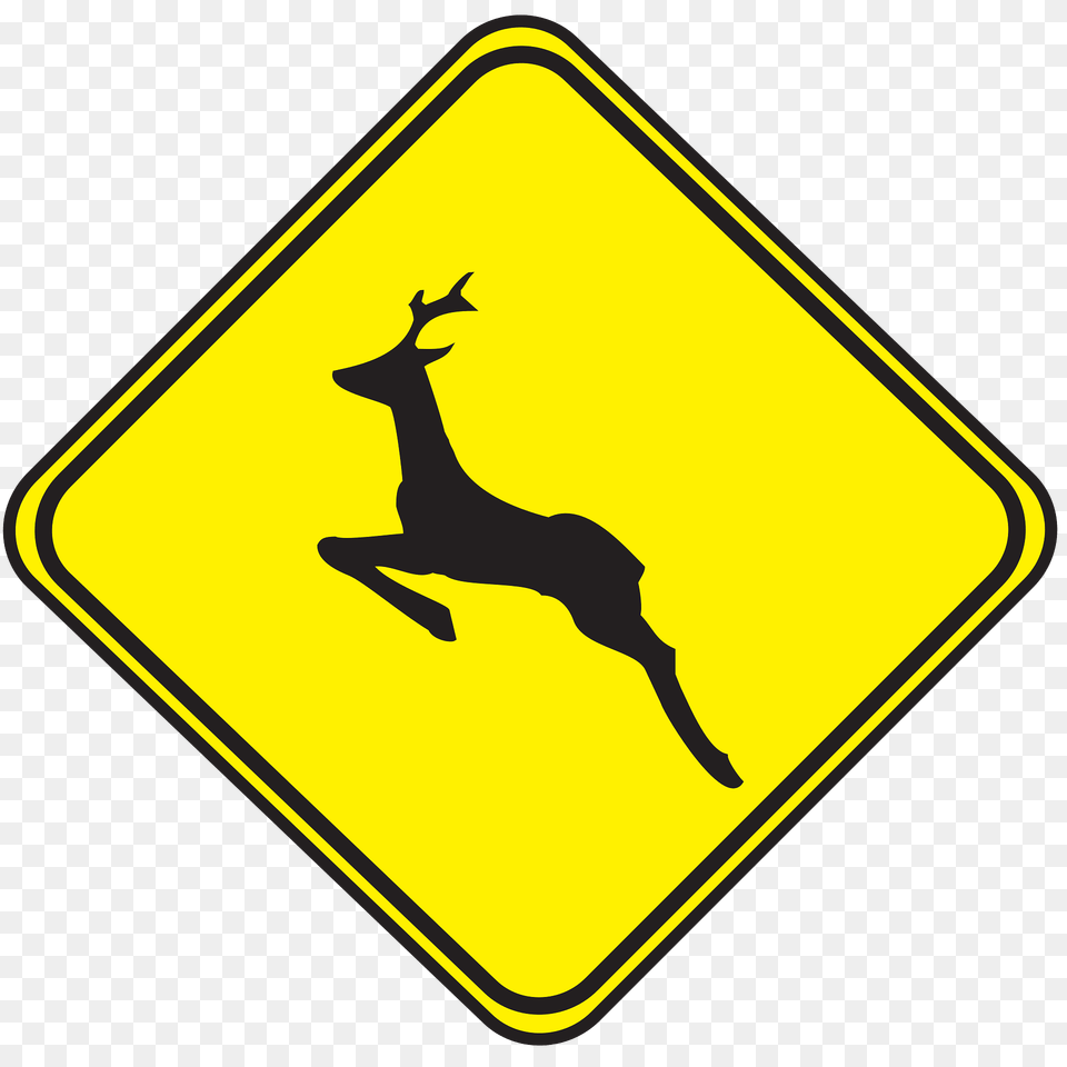 Wild Animals Sign In Uruguay Clipart, Symbol, Road Sign, Animal, Antelope Free Png Download