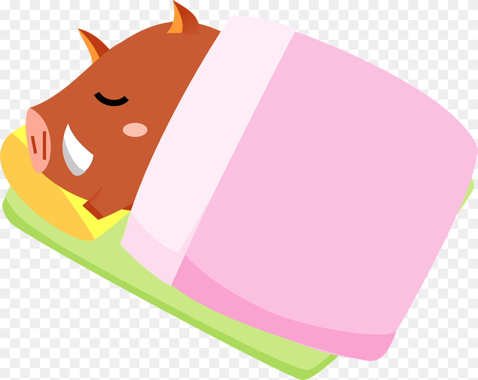 Wild Boar Sleeping In A Bed Clipart, Animal, Fish, Sea Life, Shark Free Png