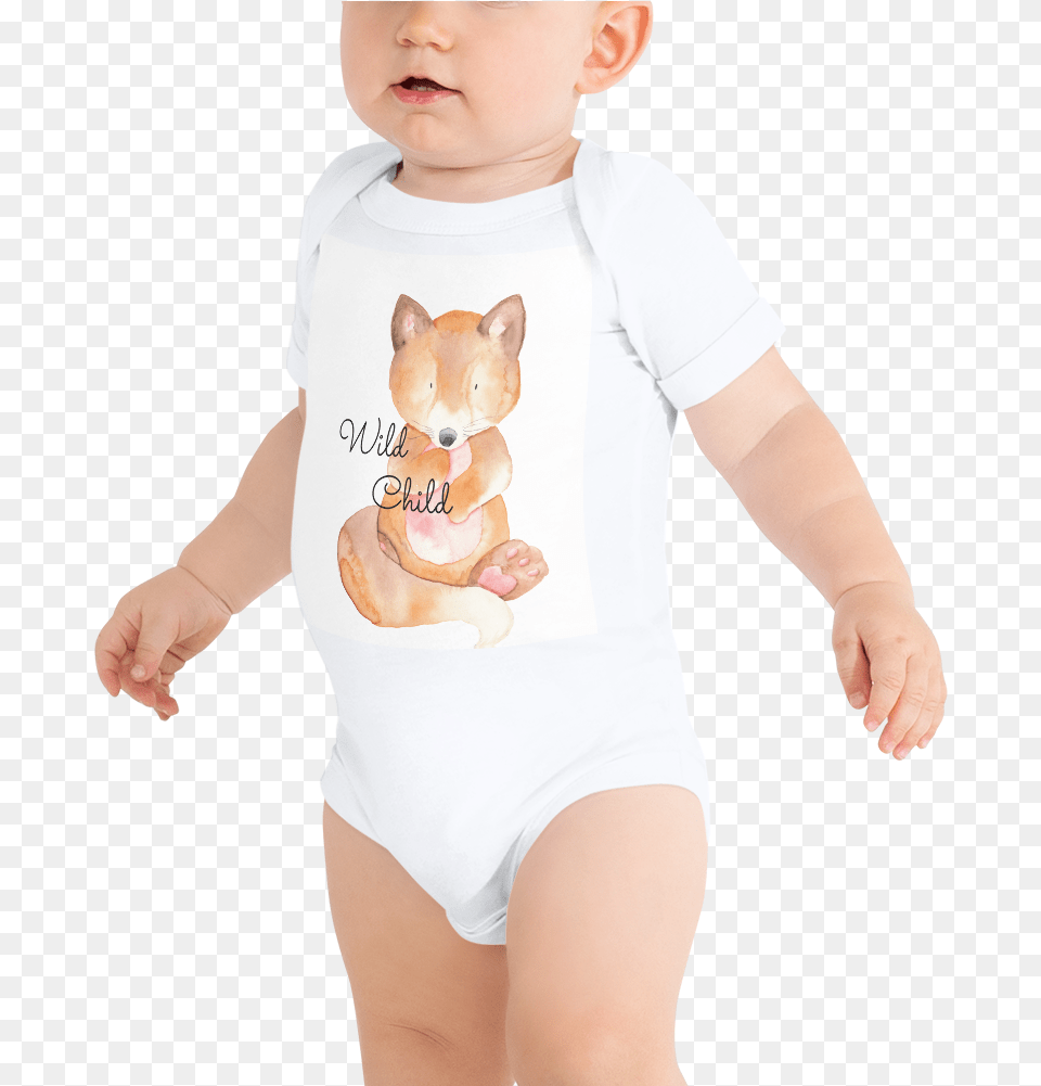 Wild Child Fox Unisex Baby Body Suit Infant Bodysuit, Person, Face, Head Free Png