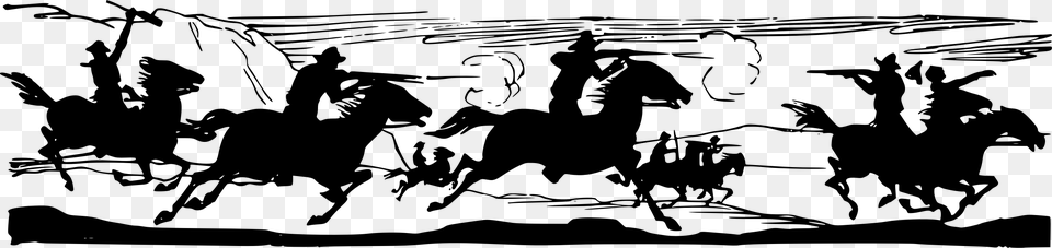Wild Cowboys Clip Arts Horses Wild West Clipart, Gray Free Transparent Png