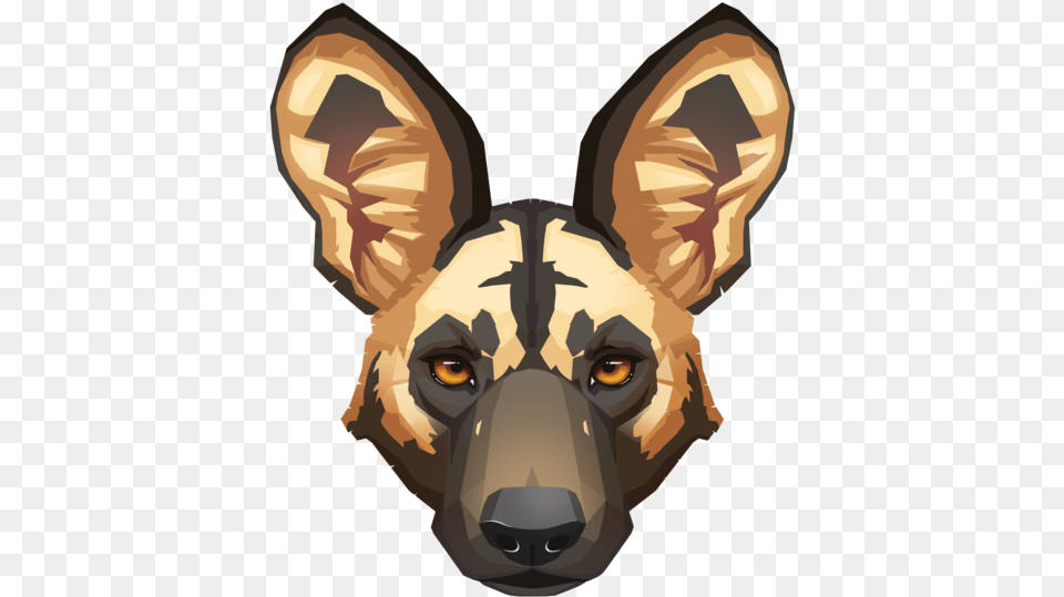 Wild Dog Clipart Cartoon African Wild Dog Face Drawing, Animal, Canine, Pet, German Shepherd Png Image