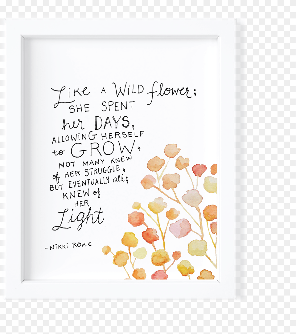 Wild Flower, White Board, Text, Plant Png Image