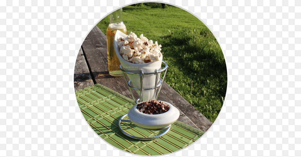 Wild Hibiscus Flower Salt Popcorn Gelato, Cup, Table, Furniture, Dining Table Free Png Download