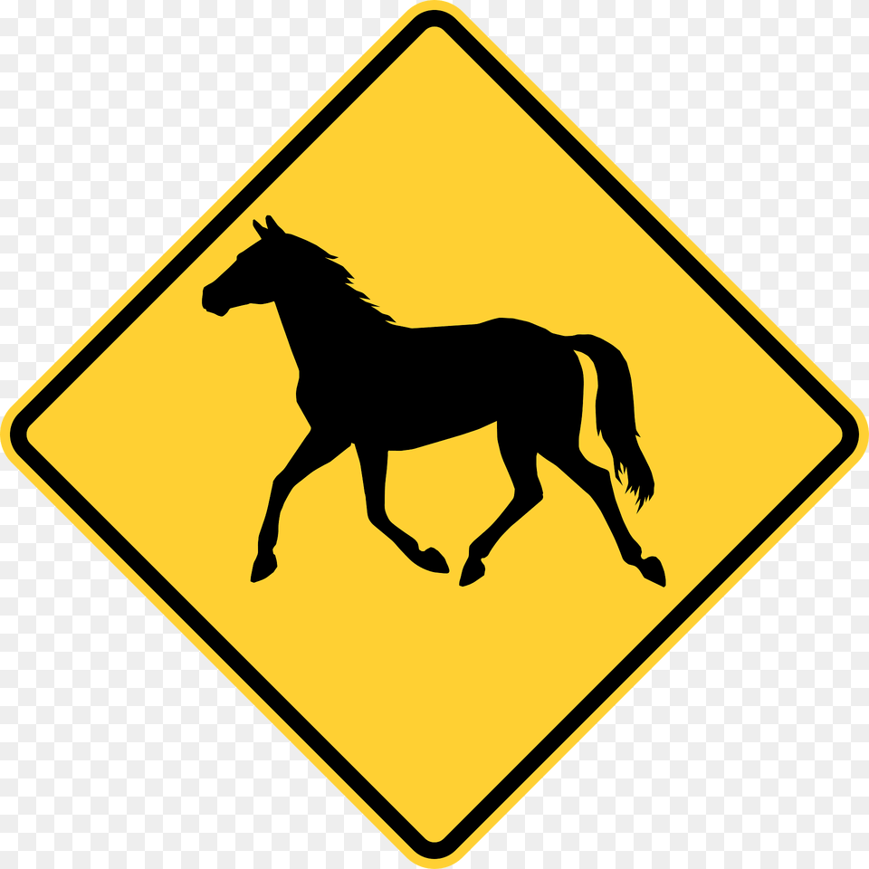 Wild Horse Crossing Clipart, Sign, Symbol, Animal, Mammal Free Png Download