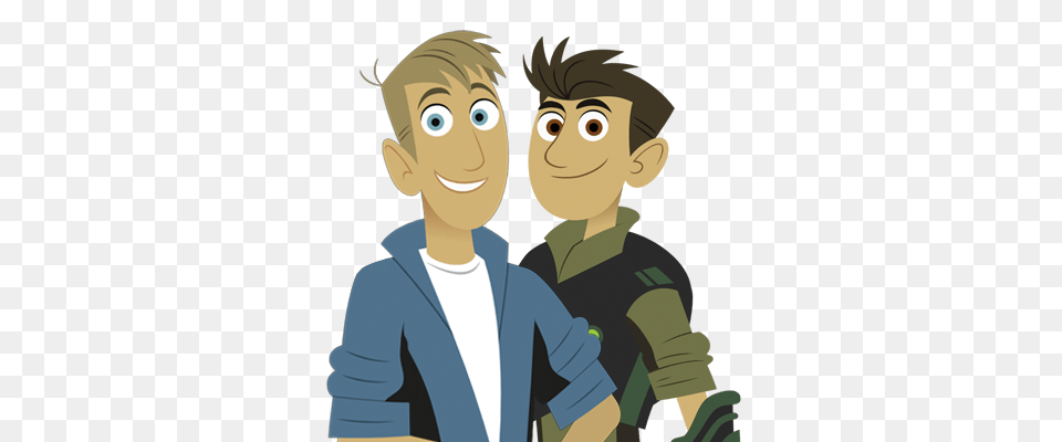 Wild Kratts Chris And Martin, Publication, Book, Comics, Person Free Png Download