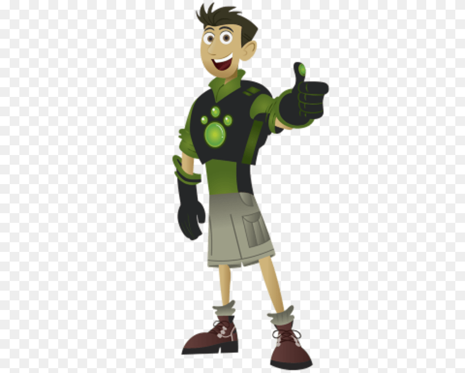 Wild Kratts Chris Thumb Up, Green, Boy, Child, Male Free Transparent Png