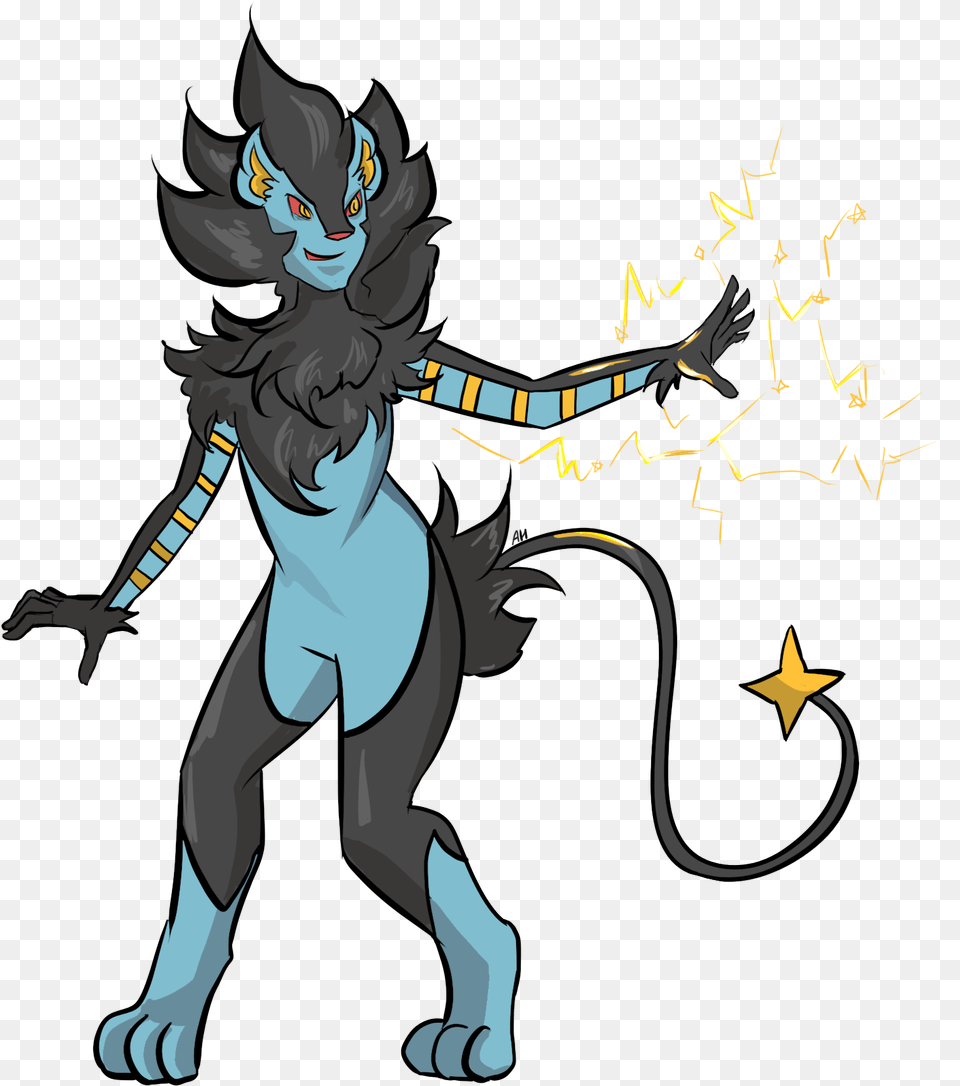 Wild Luxray Appeared Demon, Adult, Female, Person, Woman Free Png