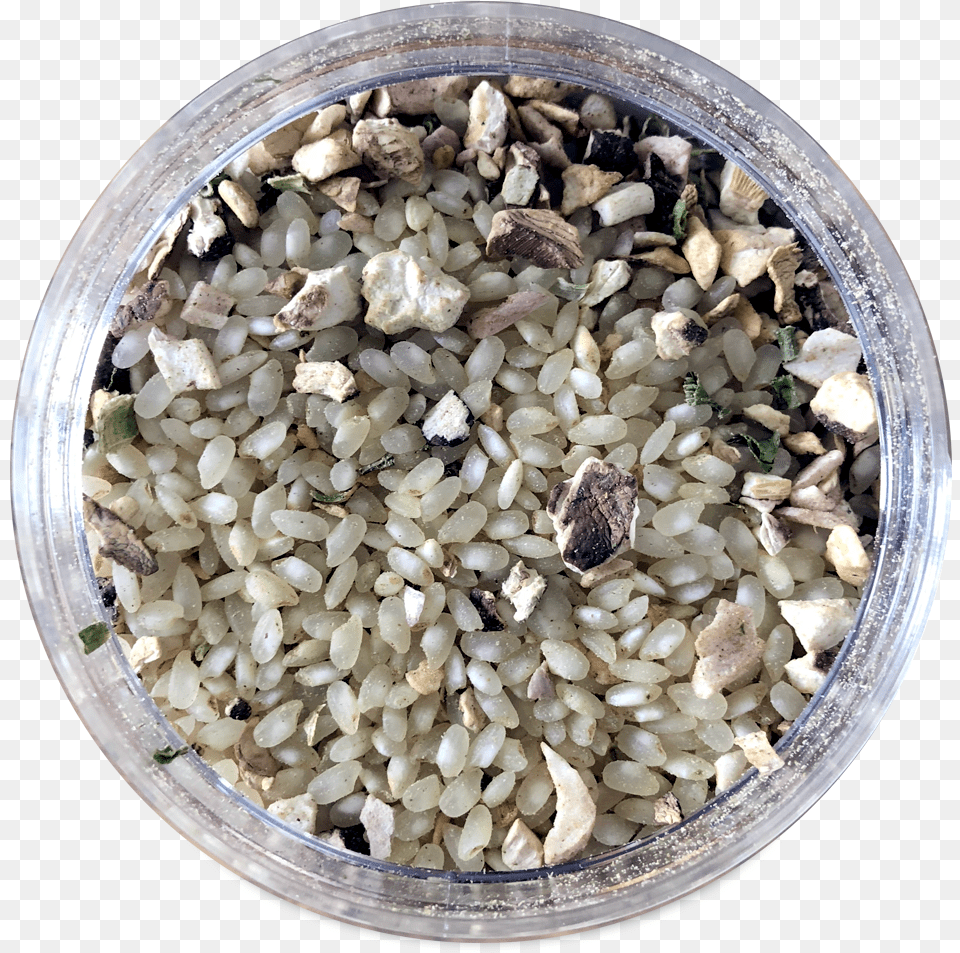 Wild Porcini Risotto In An Open Faced Glass Jarclass Gravel, Plant, Food, Produce, Grain Png