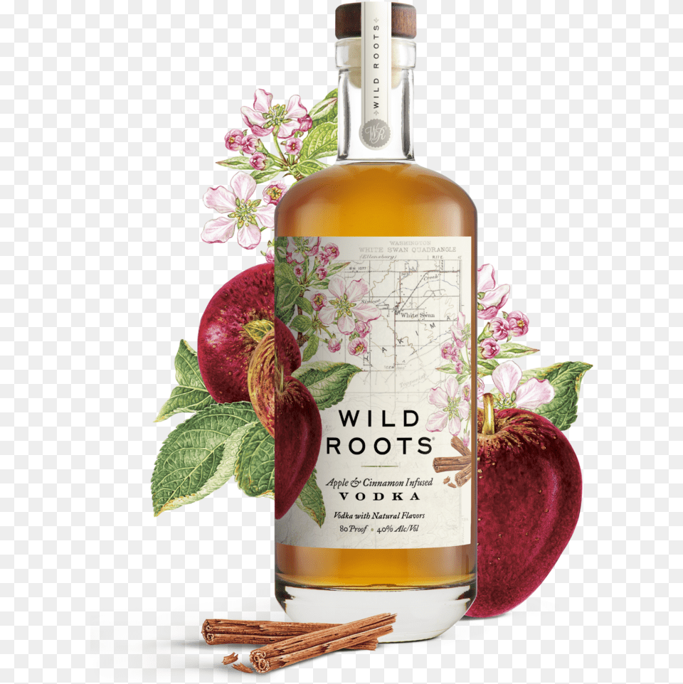 Wild Roots Peach Vodka, Alcohol, Beverage, Liquor, Flower Free Png