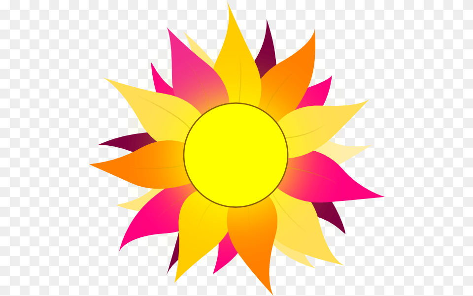 Wild Sunflower Clip Art Vector Clip Art Pink And Orange Sun, Outdoors, Sky, Nature, Graphics Free Transparent Png