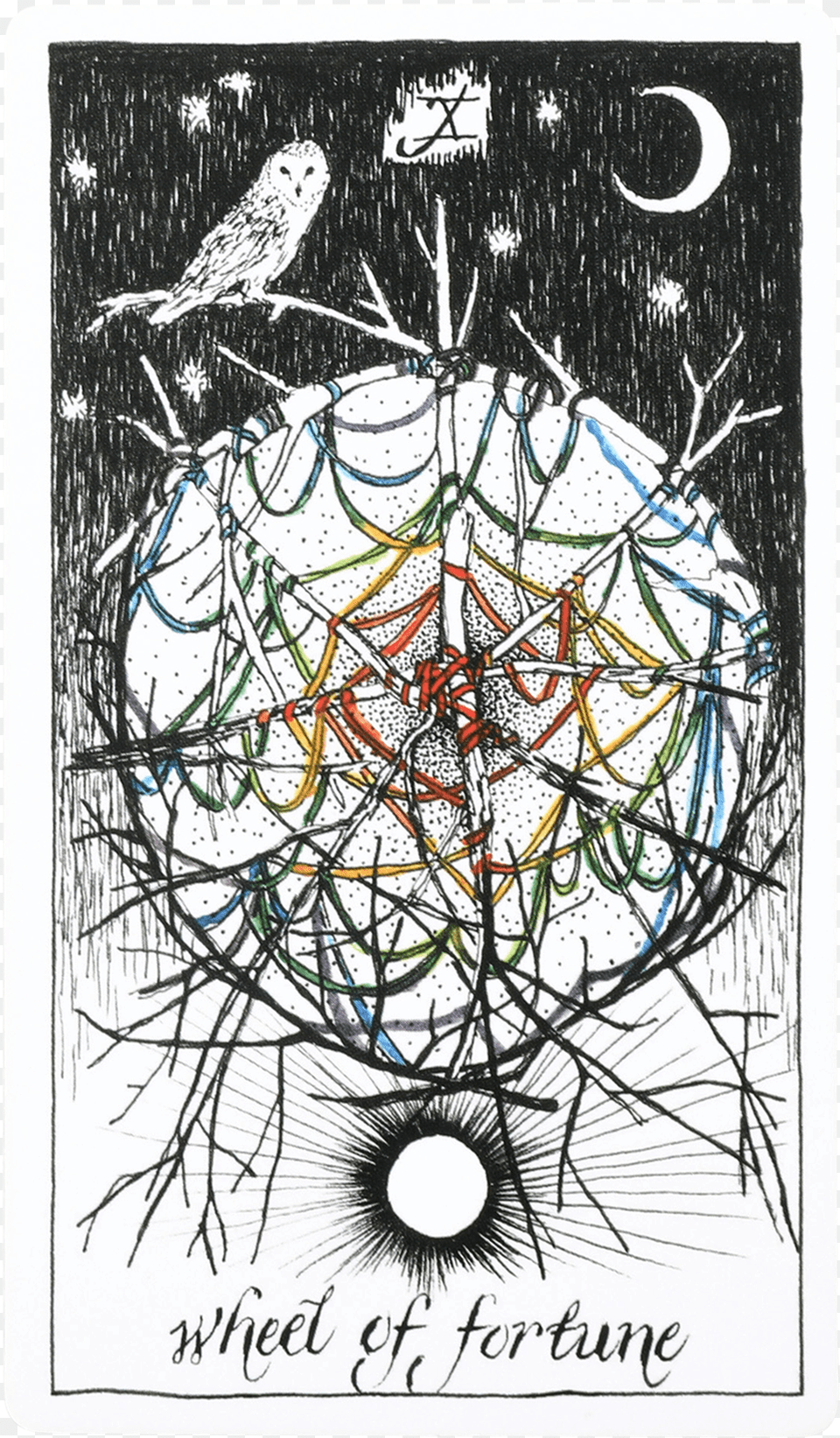 Wild Unknown Tarot Wheel Of Fortune, Art, Animal, Bird, Drawing Png Image