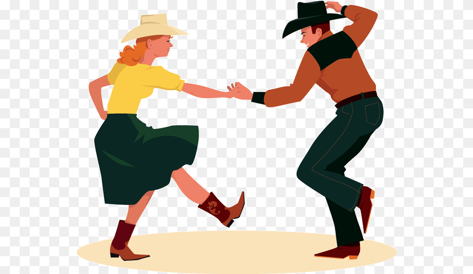 Wild West Clipart Transparent Square Dancing Clip Art, Hat, Clothing, Person, Adult Free Png Download