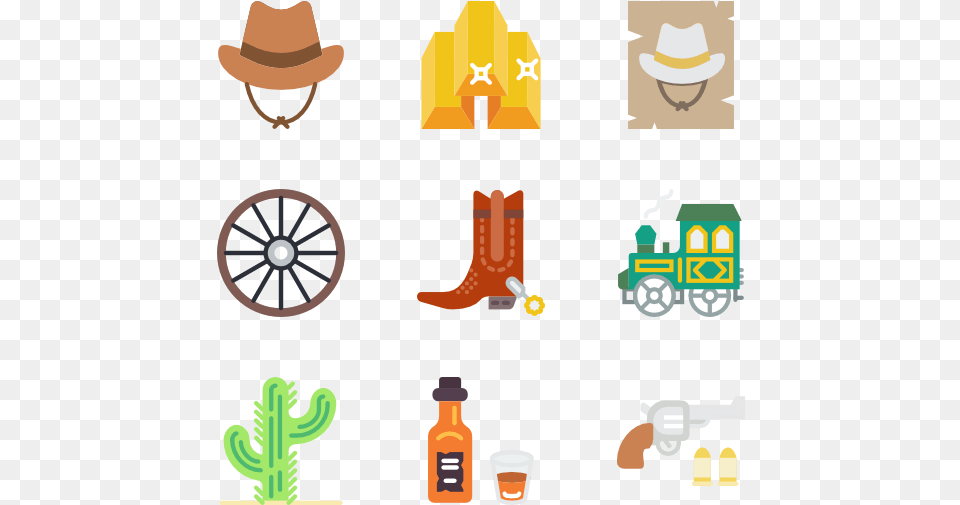 Wild West Icon, Clothing, Hat, Machine, Wheel Png Image