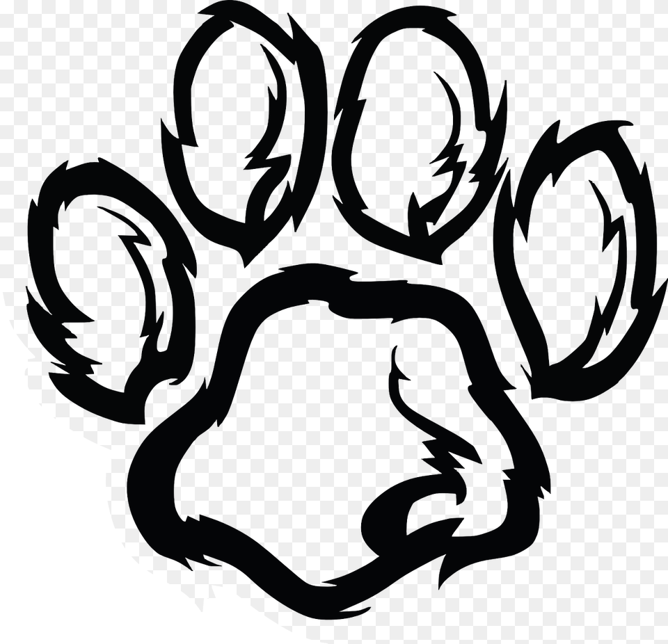 Wildcat Paw Plain Clip Art At Clker Wildcat Paw, Silhouette, Electronics, Hardware Png Image