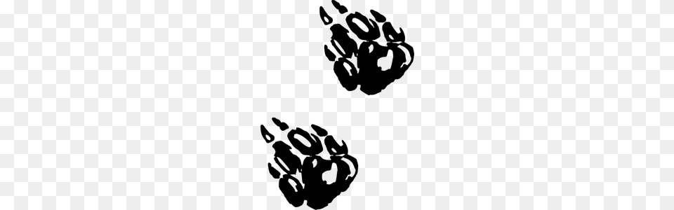 Wildcat Paw Print Clip Art, Gray Free Png