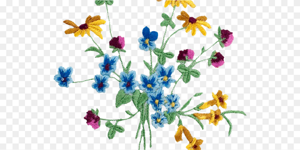 Wildflower Clipart Transparent Background Delphinium, Pattern, Plant, Embroidery, Flower Free Png