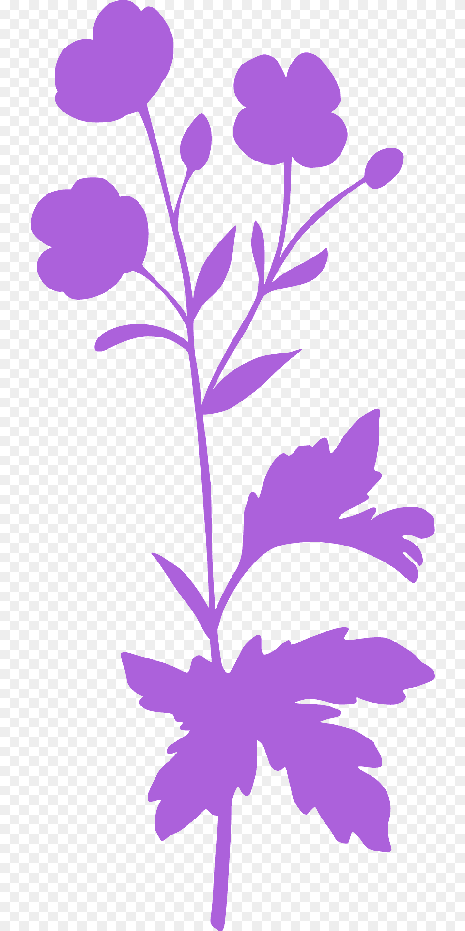 Wildflowers Silhouette, Art, Graphics, Floral Design, Flower Png