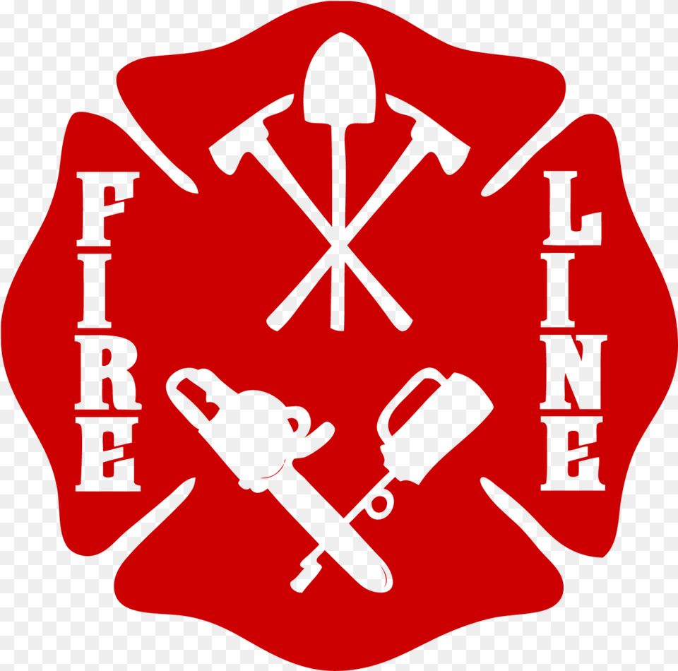 Wildland Firefighter Fire Line Maltese Cross Decal Wildland Firefighter Logo Design, Weapon Free Png