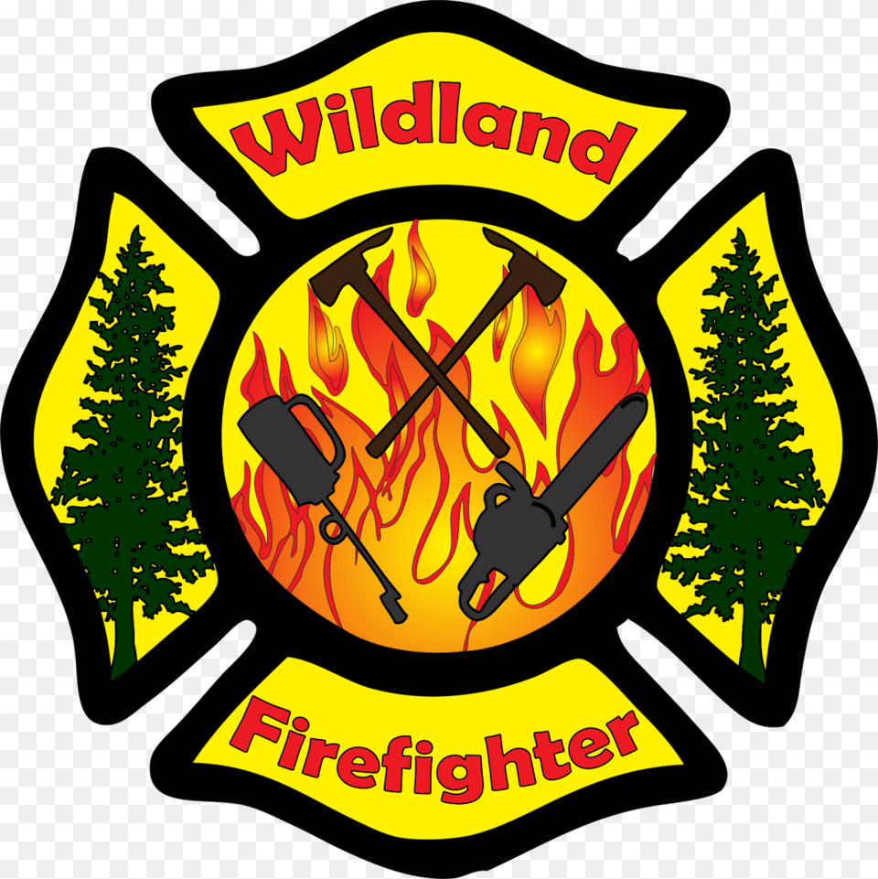 Wildland Firefighter Maltese Cross Generic Fire Department Logo, Symbol, Plant, Tree Free Png Download