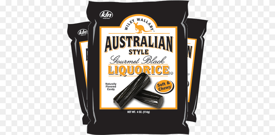 Wiley Wallaby Australian Style Black Liquorice For Wiley Wallaby Black Aussie Licorice 705 Oz, Animal, Kangaroo, Mammal, Food Png Image
