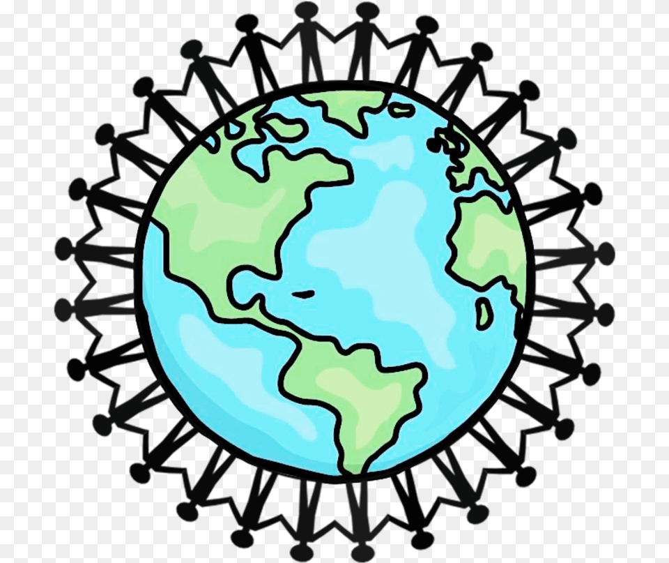 Will Be Able To Better Understand The People Holding Hands Around The World, Astronomy, Globe, Outer Space, Planet Free Png