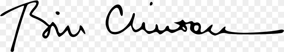 William Clinton President Signature, Gray Png