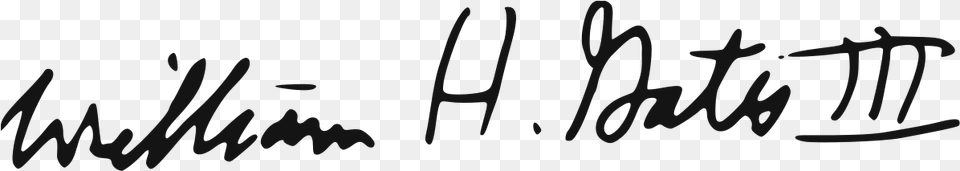 William Henry Gates Signature, Handwriting, Text Png