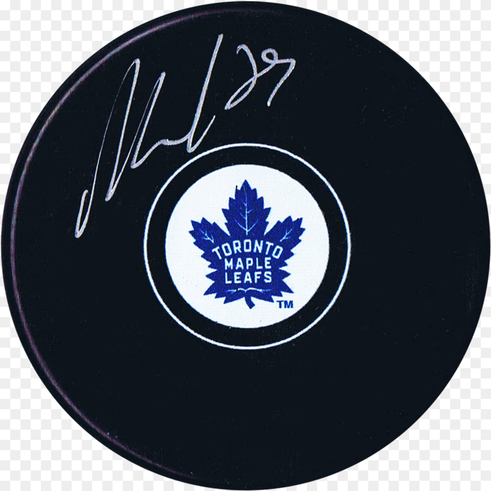 William Nylander Autographed Toronto Maple Leafs Puck Toronto Maple Leafs Wincraft 8quot X Color Decal, Disk, Emblem, Symbol, Logo Png Image