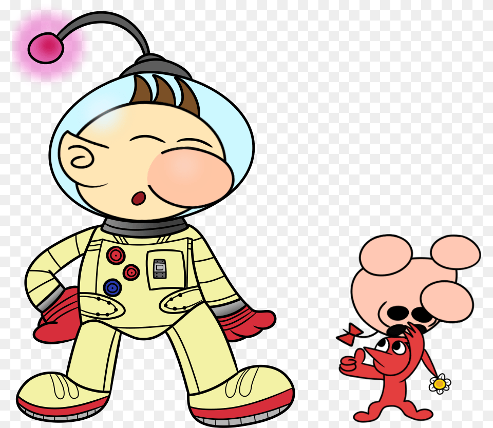 William Olimar And Mr Saturn, Cartoon, Baby, Person, Face Png