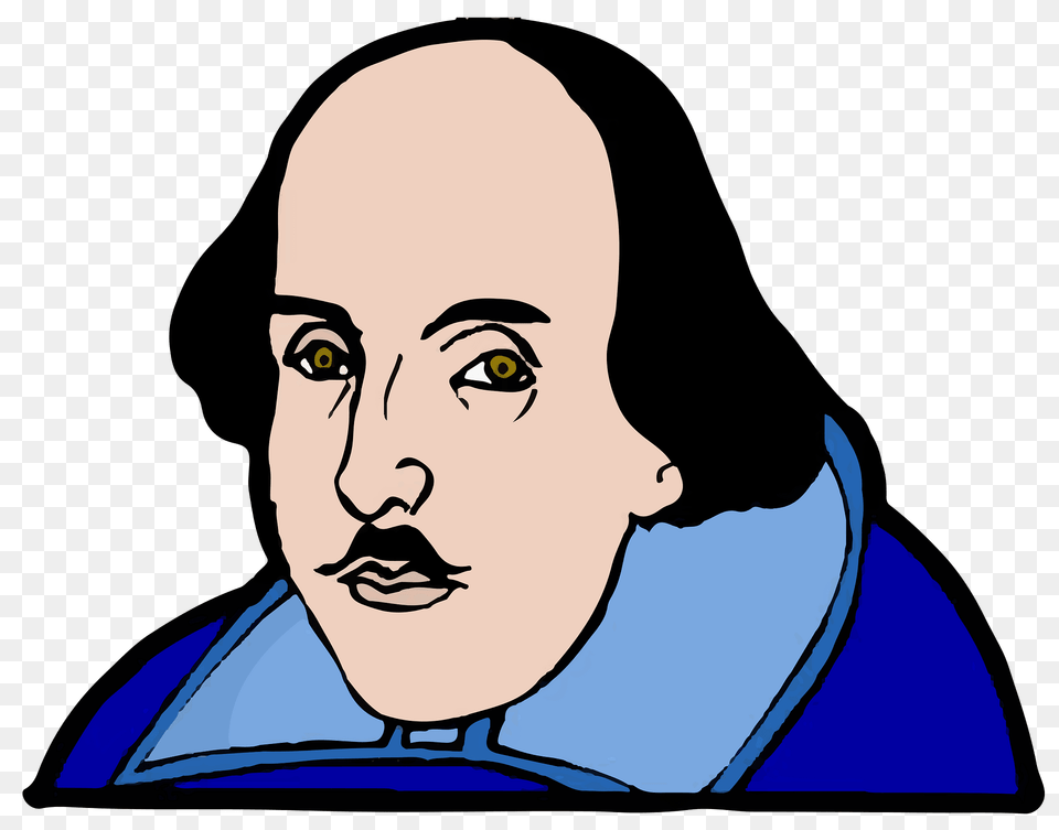 William Shakespeare Clipart, Adult, Portrait, Photography, Person Png