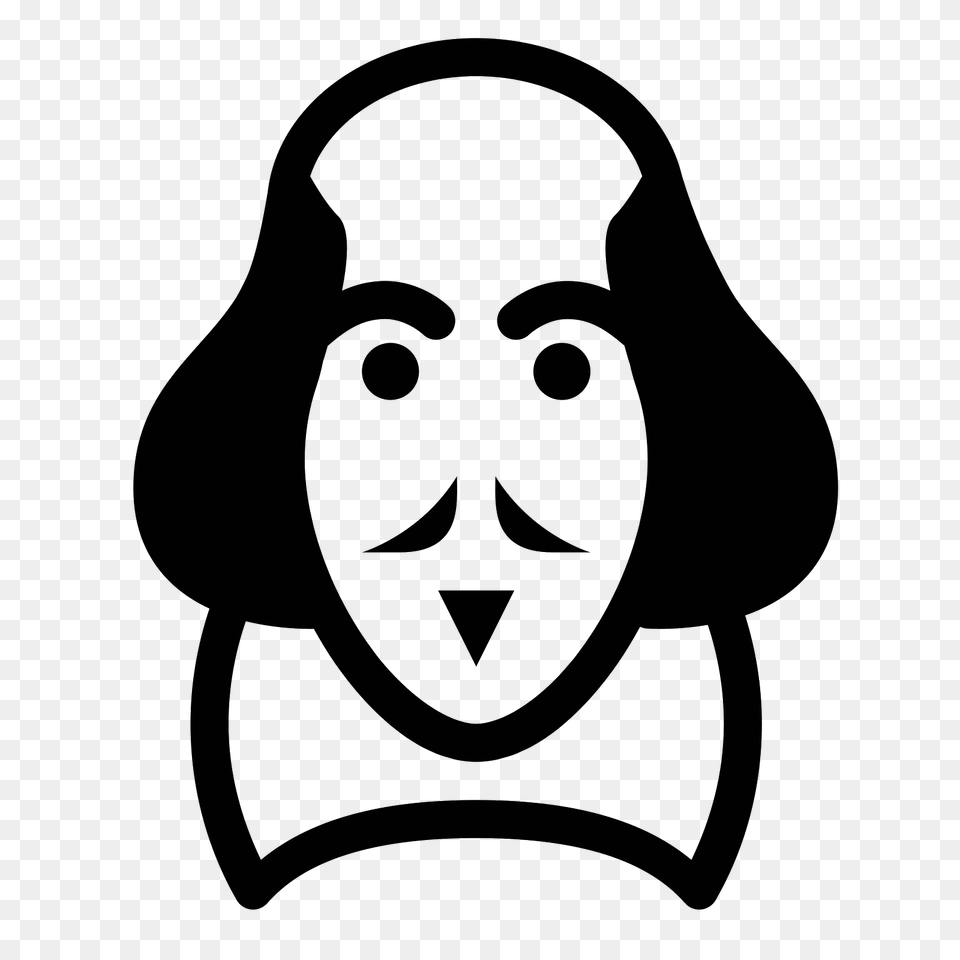 William Shakespeare Filled Icono, Gray Free Png