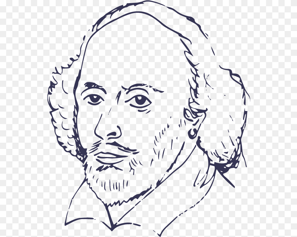 William Shakespeare Sketch, Person, Art, Face, Head Png Image